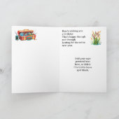 釣りをテーマにした誕生日お知らせカード 招待状 (内部)