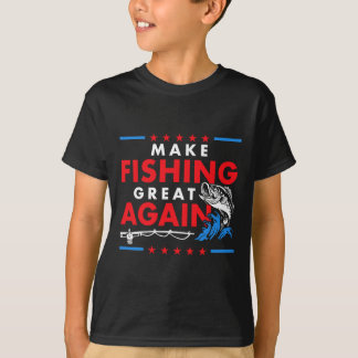 釣りを再び偉大に!おもしろ釣り人 フィッシャーマン Tシャツ