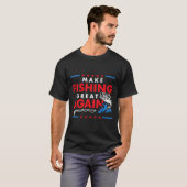 釣りを再び偉大に Funny Fisherman Fisher  Tシャツ (正面フル)