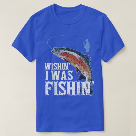 釣りを楽しむための面白いTシャツ 釣りをしたいと願う男性のための釣りウェア Tシャツ (デザイン正面)