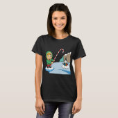 釣りを楽しんで食べて飲んで Tシャツ (正面フル)