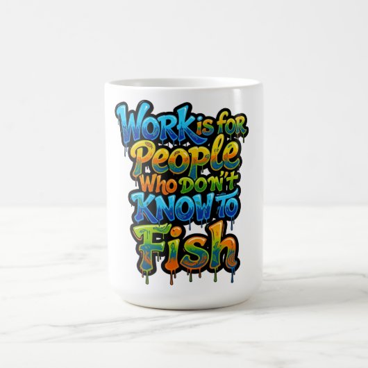 釣りを知らない人のための仕事 ジョークギ コーヒーマグカップ (中央)