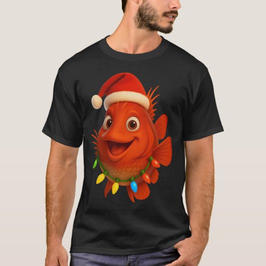 釣りイラスト プレミアム デザイン Tシャツ (正面)