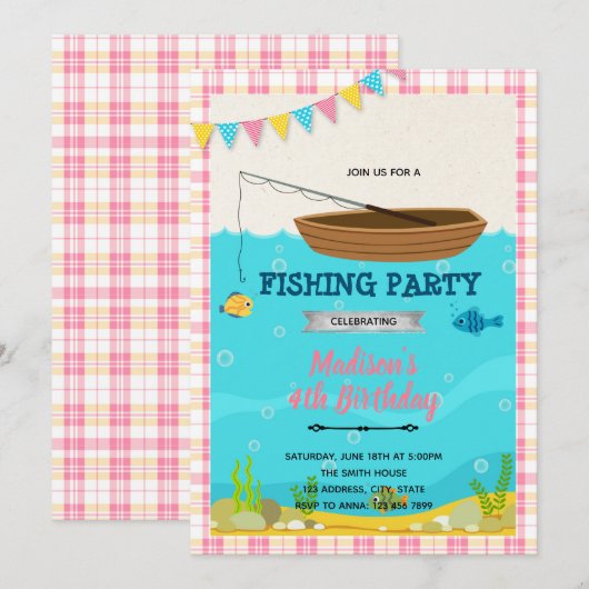 釣りガールへの招待 招待状 (正面/裏面)