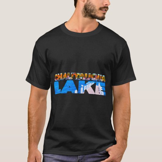 釣りギフト - 釣り竿とアメリカ国旗 Tシャツ (正面)