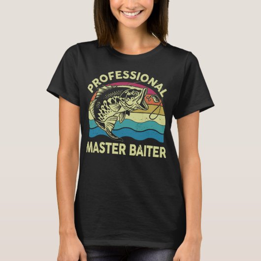 釣りシャツ プロフェッショナル マスターベイター 楽しい Tシャツ (正面)