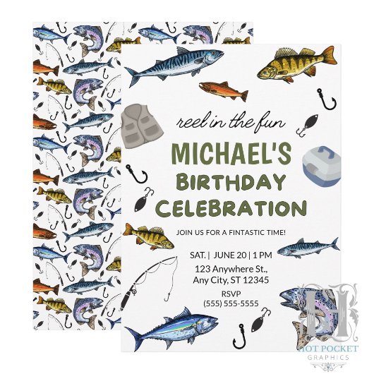 釣りバースデー招待状 招待状