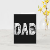 釣りパパ クリック ボールド フォント 父の日 魚のパパ カード (黄色い花)