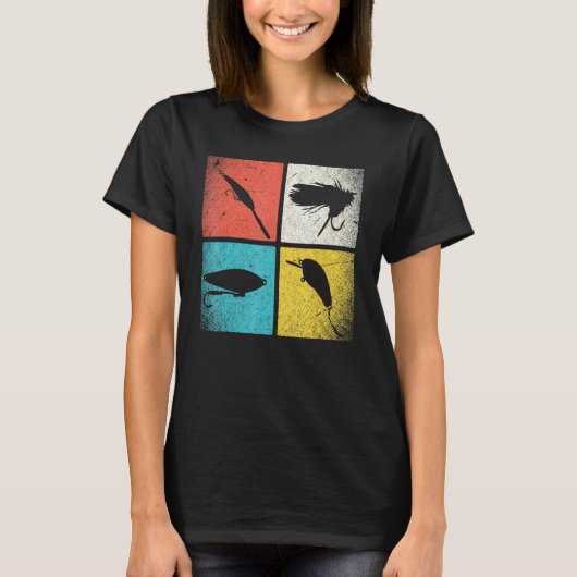 釣りフック 釣りエサ Tシャツ (正面)