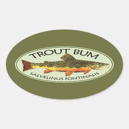 釣りマスのバム 楕円形シール