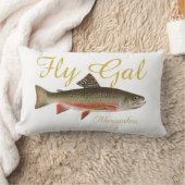 釣りマスをフライ ランバークッション (ブランケット)