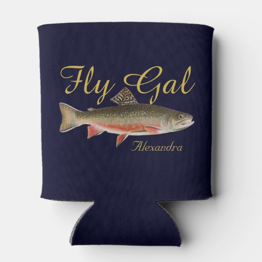 釣りマスをフライ 缶クーラー (裏面)