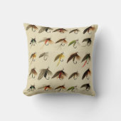 釣りマスを飛ぶ釣り人が水色を飛ぶ クッション (正面)