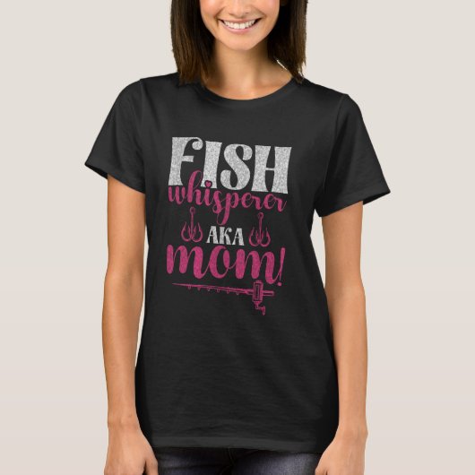 釣りマスターのお母さん!お魚ささやきママ Tシャツ (正面)