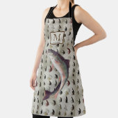 釣りマス漁師フライウォーターカラーエプロン エプロン (インサイチュ)