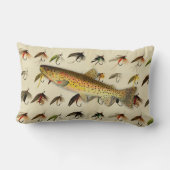 釣りマス釣り釣りフライ水色投げ ランバークッション (裏面)