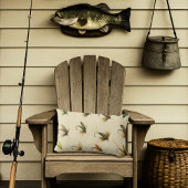 釣りマス釣り釣りフライ水色投げ ランバークッション