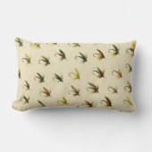 釣りマス釣り釣りフライ水色投げ ランバークッション (正面)