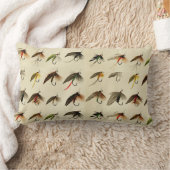 釣りマス釣り釣りフライ水色投げ ランバークッション (ブランケット)