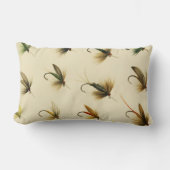 釣りマス釣り釣りフライ水色投げ ランバークッション (正面)