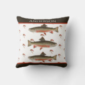 釣りモノグラムの人がイシマスを飛ぶ クッション (裏面)