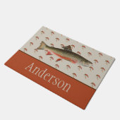 釣りモノグラムの人がイシマスを飛ぶ ドアマット (アングル)