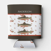 釣りモノグラムの人がイシマスを飛ぶ 缶クーラー (裏面)