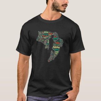 釣りワードクラウド 釣り師 釣り人 フィッシャー フィッシング Tシャツ
