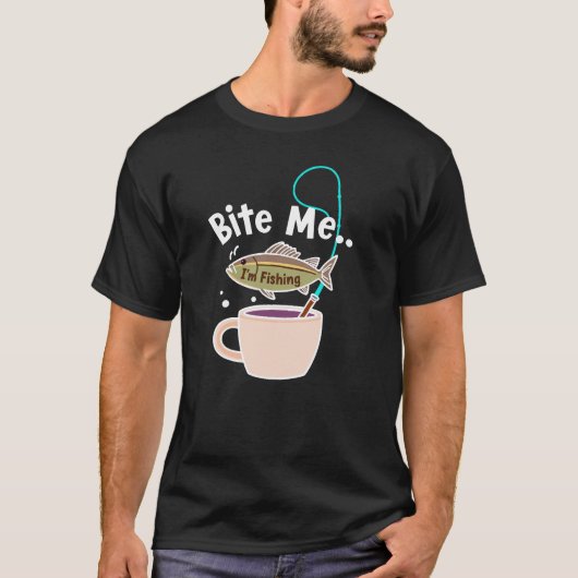 釣り中につき噛みます  Tシャツ (正面)