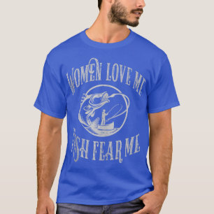釣り人おもしろいの女性が私を愛するためのジョークのグラフィック Tシャツ