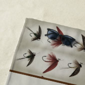 釣り人が飛ぶニジマス素朴 ビーチタオル (インサイチュ)