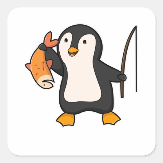 釣り人としてのペンギン スクエアシール (正面)
