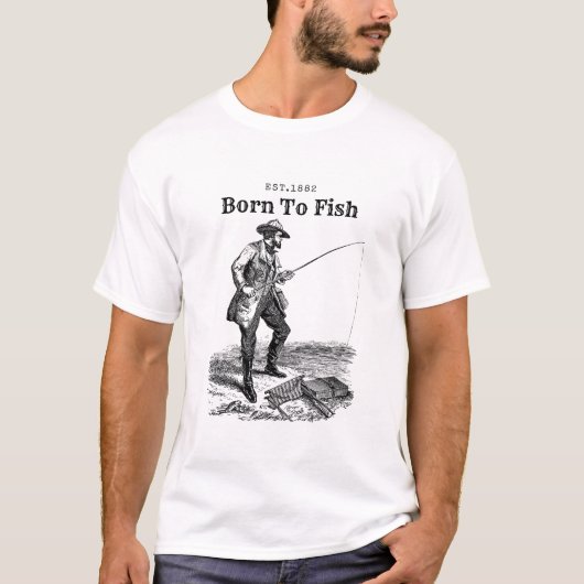 釣り人として生まれついて Tシャツ (正面)