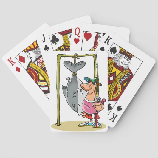 釣り人とキャッチトランプ トランプ (裏面)