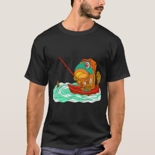 釣り人になった魚 Tシャツ