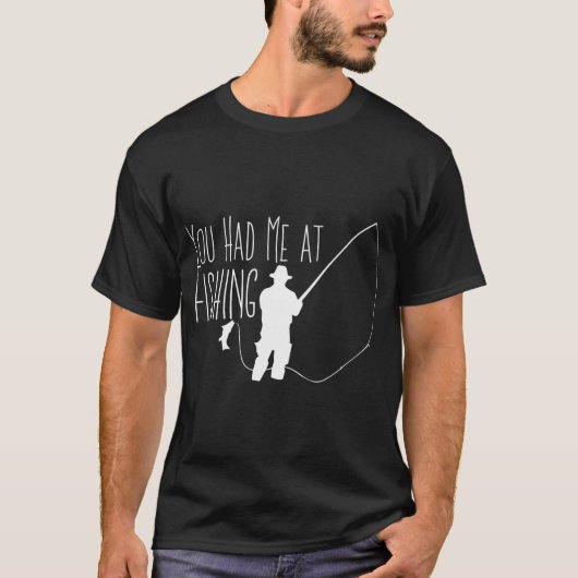 釣り人に贈る"咬まれた"ギフト Tシャツ (正面)