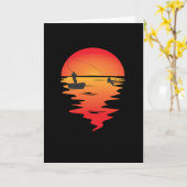 釣り人のためのアングラーおもしろい魚釣り魚の贈り物 カード (黄色い花)