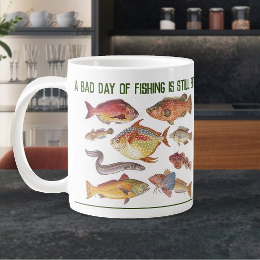 釣り人のためのギフト。釣りやアングリング ジャンボコーヒーマグカップ