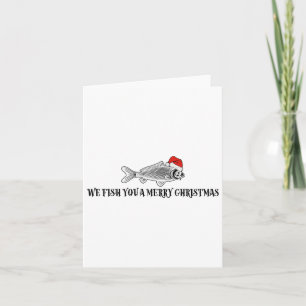 釣り人のためのクリスマス Funny Fishing Santa カード