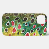 釣り人のブラウン・トラウトの皮のはえの魚釣り Case-Mate iPhoneケース (裏面 (横))