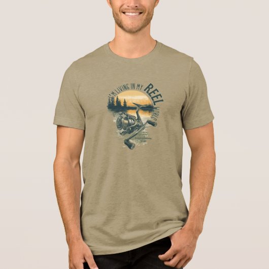 釣り人の世界 | 面白い釣りプレゼント | アウトドア  トライブレンドＴシャツ (正面)