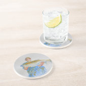 釣り人の水の色絵画の魚釣りギフト彼 コースター (側面)