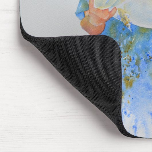 釣り人の水の色絵画の魚釣りギフト彼 マウスパッド (コーナー)