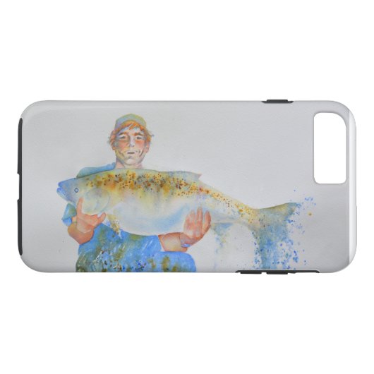 釣り人の水の色絵画の魚釣りギフト彼 Case-Mate iPhoneケース (裏面(横))