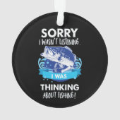 釣り人の漁師のスポーツのための低音の魚釣りの引用文 オーナメント (裏面)