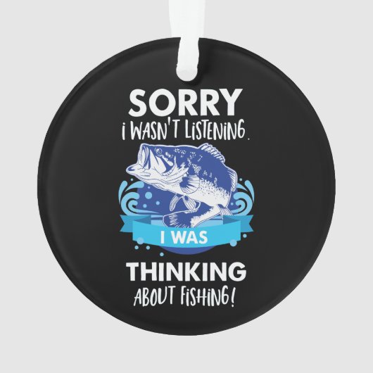 釣り人の漁師のスポーツのための低音の魚釣りの引用文 オーナメント (裏面)