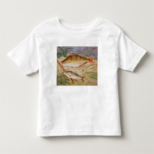 釣り人の粗い魚(パネルの油)の捕獲物 トドラーTシャツ (正面)