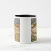 釣り人の粗い魚(パネルの油)の捕獲物 マグカップ (中央)