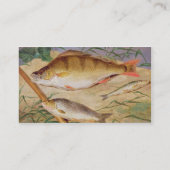 釣り人の粗い魚(パネルの油)の捕獲物 名刺 (裏面)