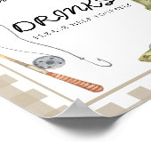 釣り人の赤ちゃんシャワー – 自分で飲救済み物 ポスター (角)